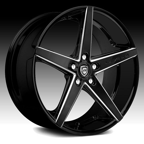 Lexani R-Four Black Milled Custom Wheels Rims 1