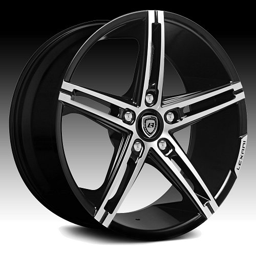 Lexani R-Three Machined Black Custom Wheels Rims 1