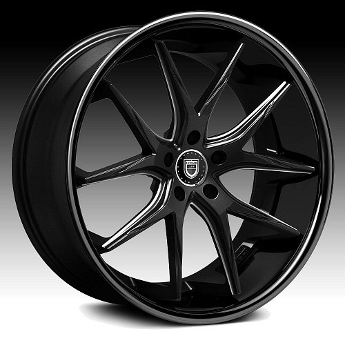 Lexani R-Twelve Black Milled Custom Wheels Rims 1