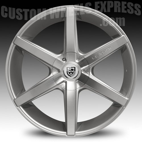 Lexani R-Six / R6 Machined Face w/ Silver Custom Wheels Rims 2