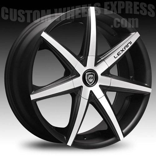 Lexani R-Seven / R7 Machined Flat Black Custom Wheels Rims 1