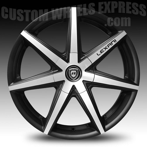 Lexani R-Seven / R7 Machined Flat Black Custom Wheels Rims 2