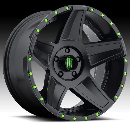 DropStars Monster Energy Edition 648B Black Custom Wheels Rims 1
