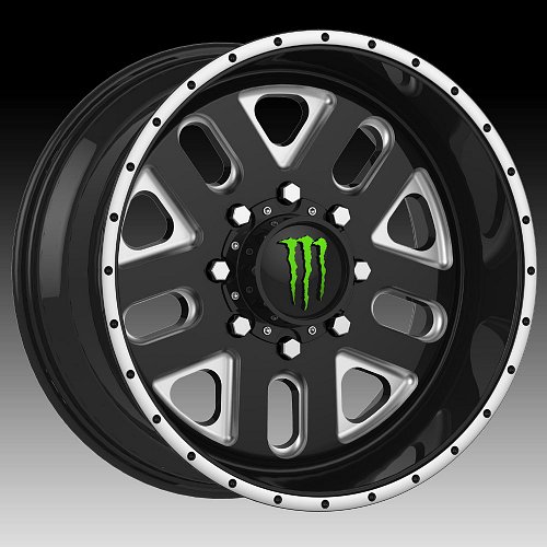 TIS Monster Energy Edition 539BM Black Milled Custom Wheels Rims 2