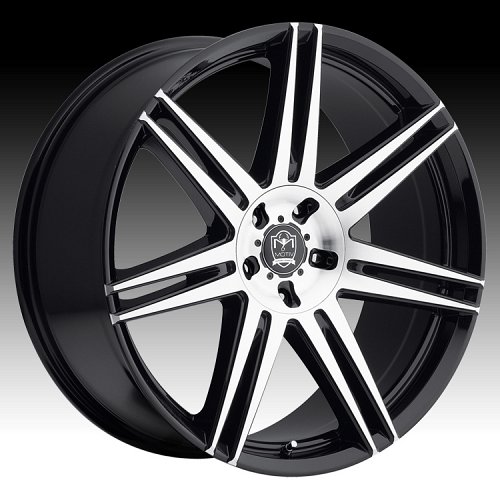 Motiv 414MB Modena Machined Black Custom Wheels Rims 1