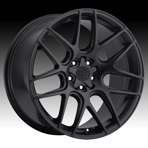 Motiv 409B Magellan Rich Satin Black Custom Rims Wheels 1