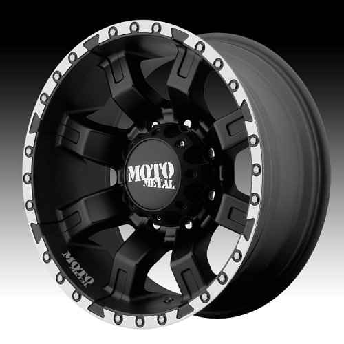 Moto Metal MO968 Satin Black Machined Edge Custom Wheels Rims 1