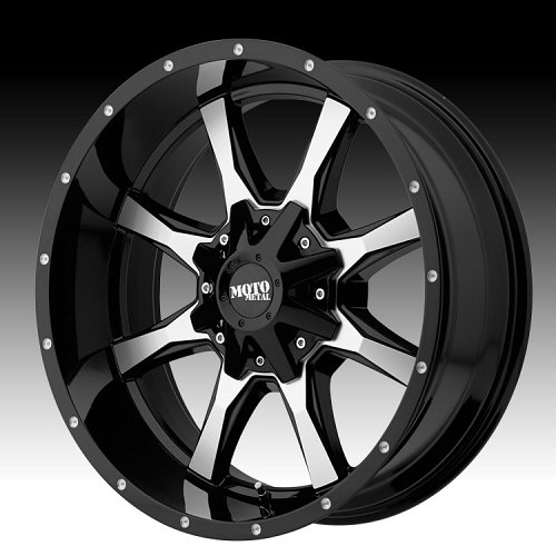 Moto Metal MO970 Machined Black Custom Wheels Rims 1