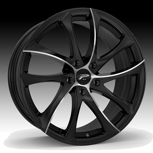 Platinum 438U Gyro Machined Black Custom Wheels Rims 1