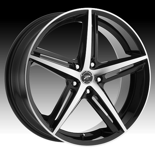 Platinum 440 Smooth Tip Machined Black Custom Wheels Rims 1