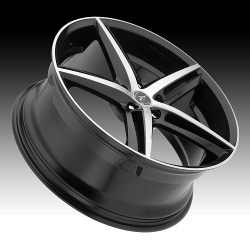 Platinum 440 Smooth Tip Machined Black Custom Wheels Rims 2