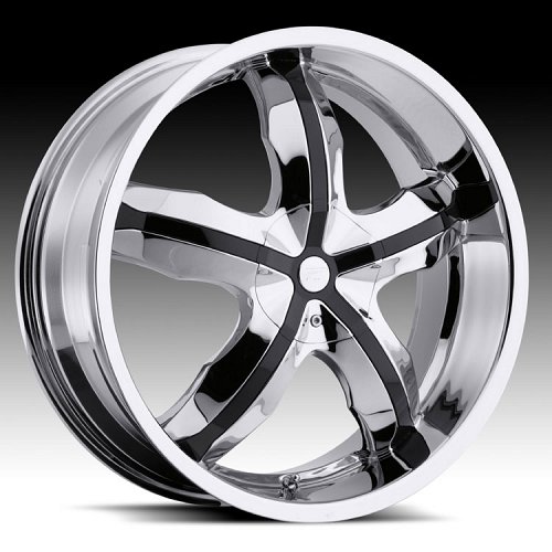 Platinum 212C 212 Widow Chrome w/ Black Inserts Custom Rims Wheels 1