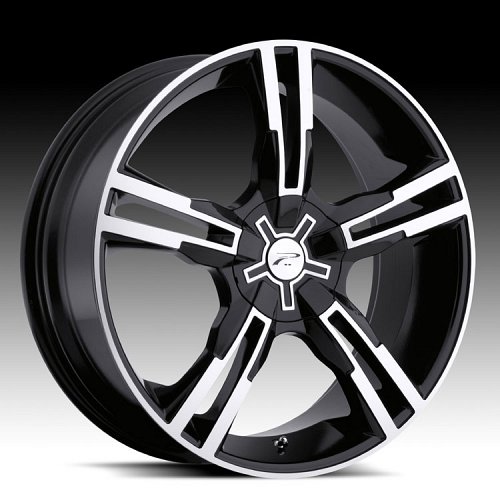 Platinum 291B 291 / 292B 292 Saber Black and Machined Custom Rims Wheels 1