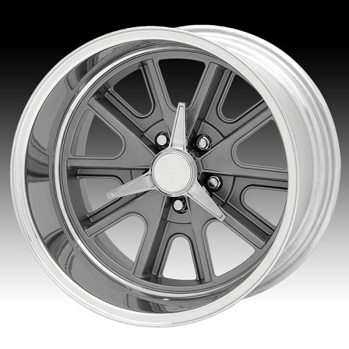 American Racing Shelby® Cobra® VN427 Gray Center w/ Polished Custom Rims Wheels 1