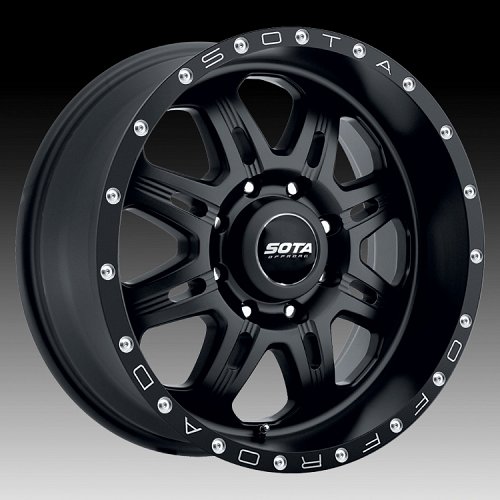 SOTA Offroad F.I.T.E. Stealth Black Custom Truck Wheels Rims 1