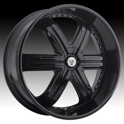 TIS 533B TIS33 Gloss Black Custom Rims Wheels 1