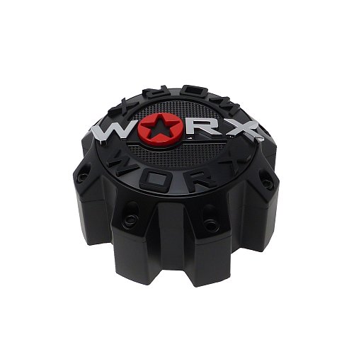 WRX-8808LSB / Worx Alloy 8-Lug Satin Black Bolt On Center Cap 1