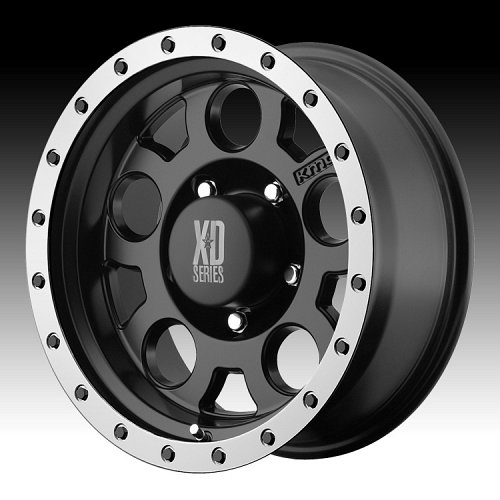 XD Series XD125 Matte Black with Bead Ring Custom Wheels Rims 1