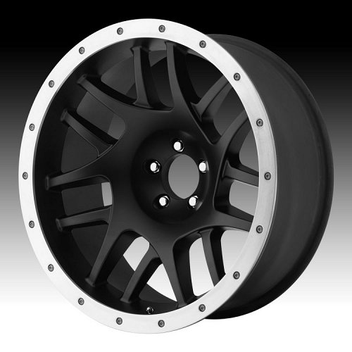 XD Series XD123 Bully Satin Black w/ Alum Ring Custom Wheels Rims 1