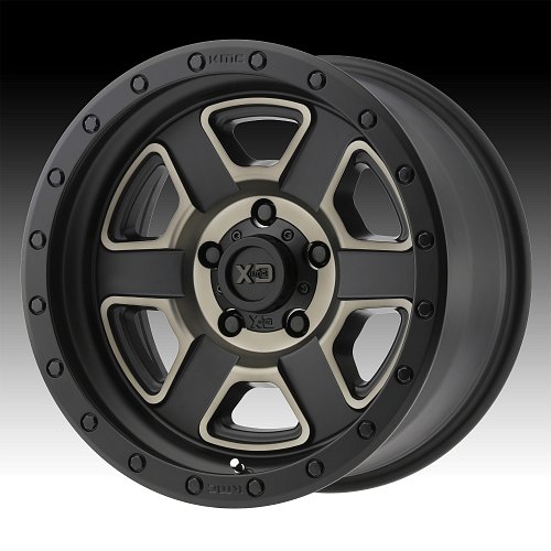 XD Series XD133 Fusion Off-Road Machined Satin Black Custom Wheels Rims 1