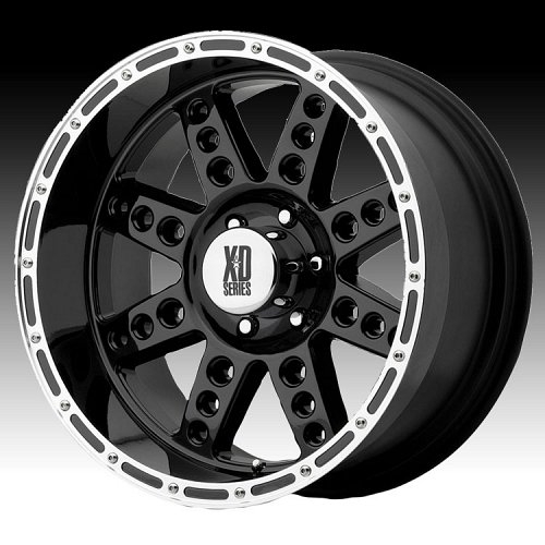 XD Series XD766 766 Diesel Gloss Black Machined Custom Rims Wheels 1