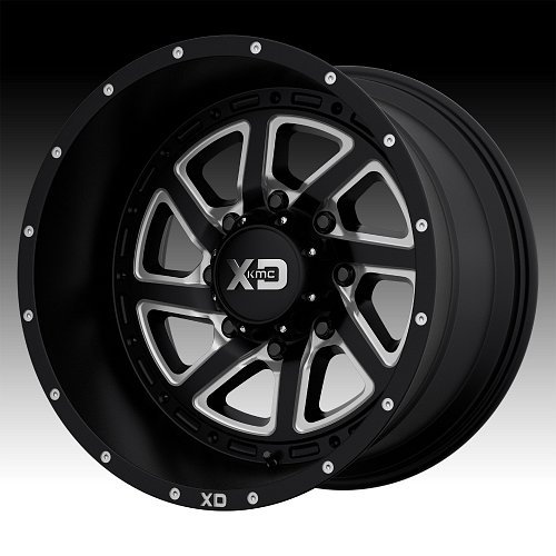 XD Series XD833 Recoil Satin Black Milled Custom Wheels Rims 1