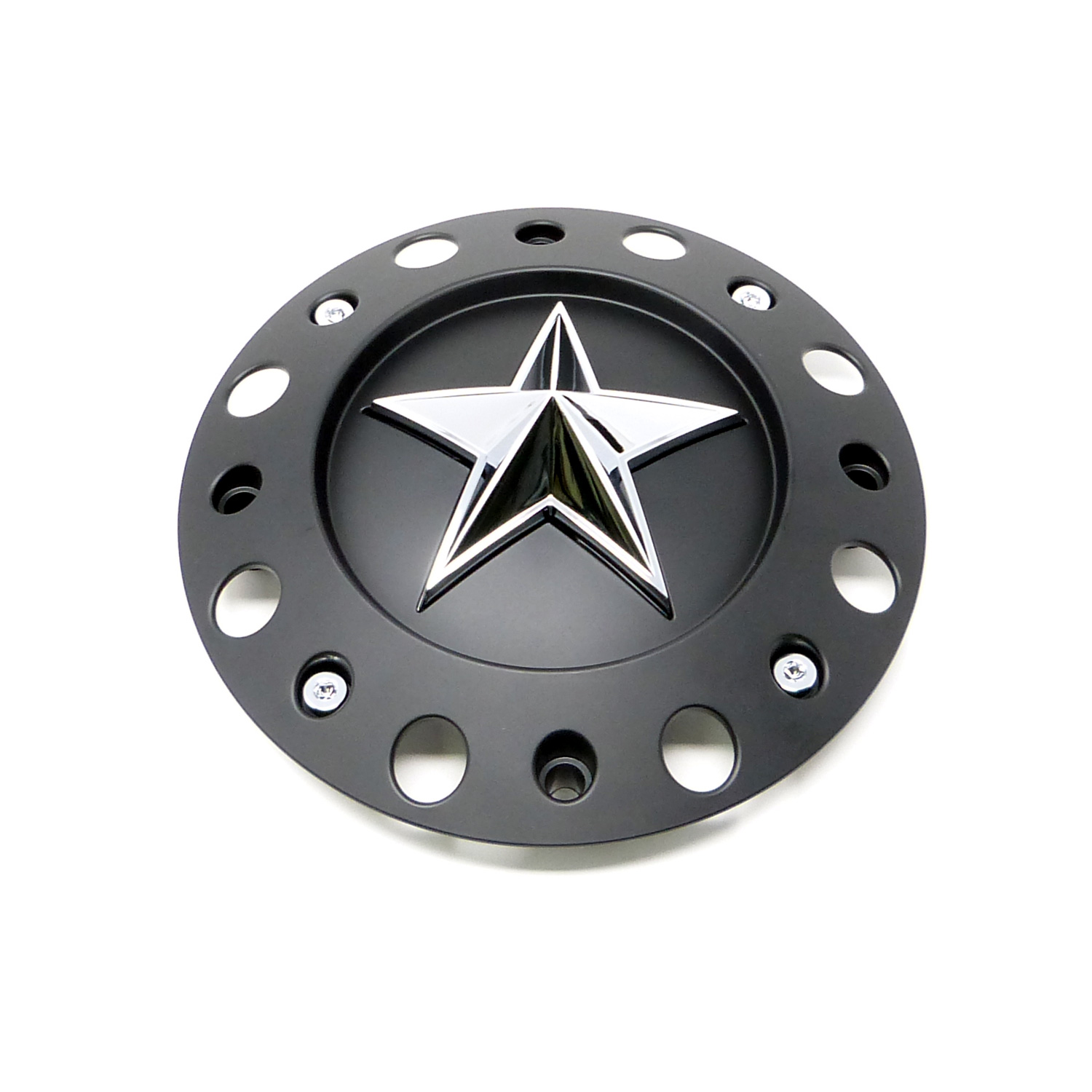 1 Rockstarr by KMC Wheels Flat Black Custom Wheel Center Cap # 1001775