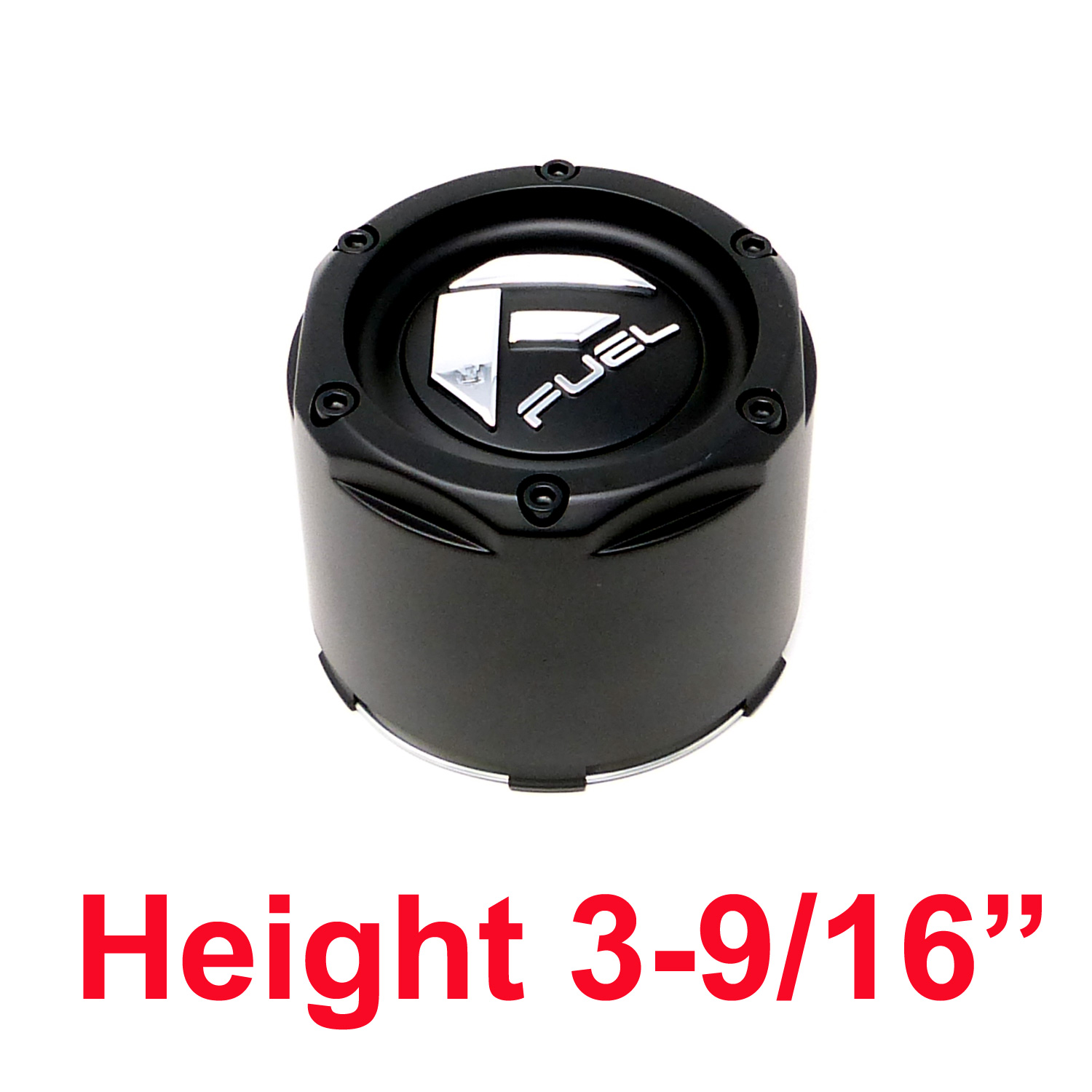1003-50MB Flat Black Fuel Off-Road Tall 8 Lug 8x165.1 Wheel Rim Center Cap New 