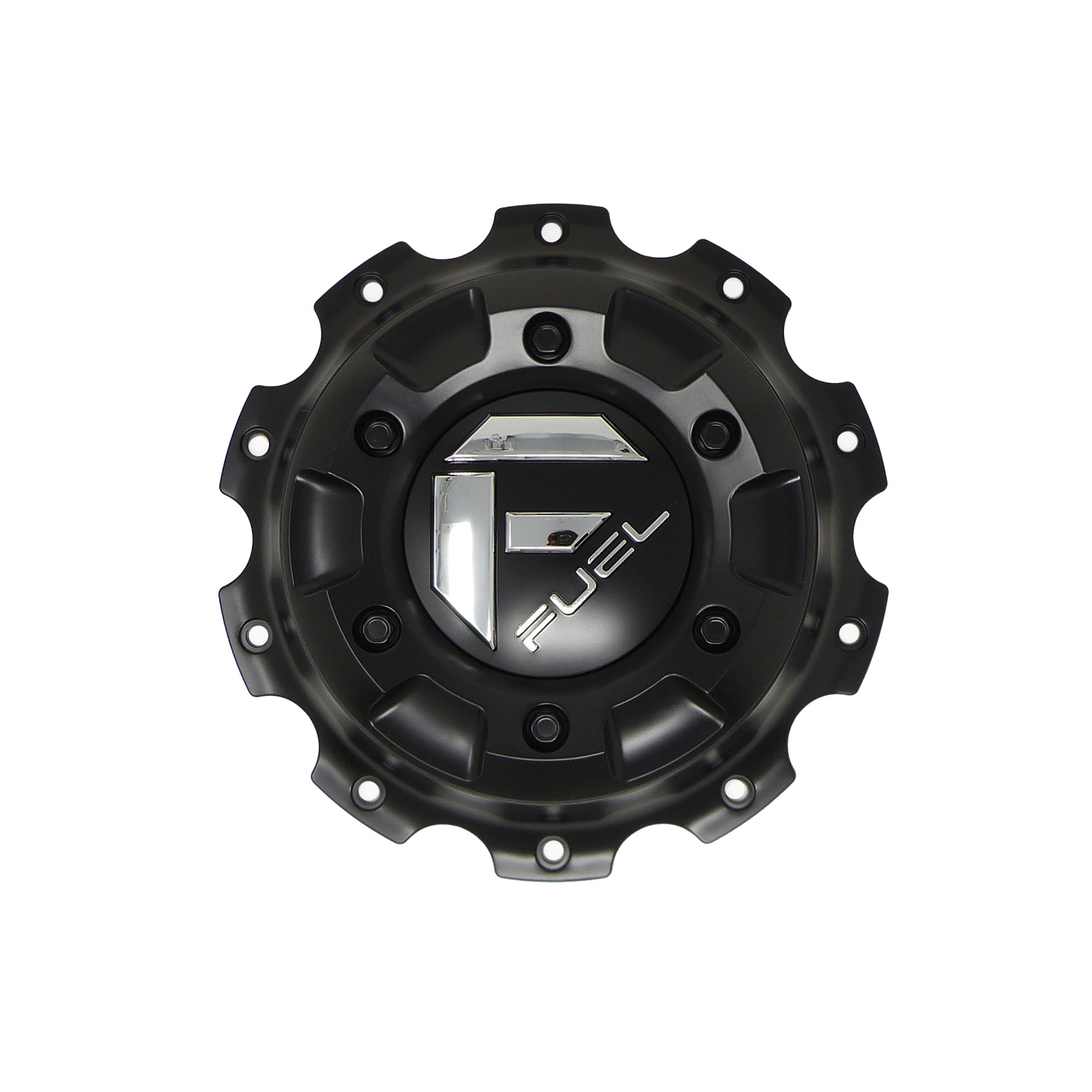 1004-62MB / Fuel Matte Black Bolt-On Center Cap | Custom Wheels Express