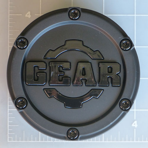 CAP-6LP-M15 / Gear Alloy Satin Black with Gloss Black Logo Snap-In Center Cap 1