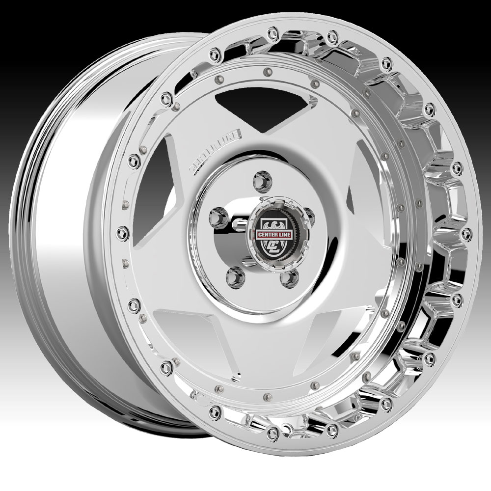The Center Line Racing Truck Series RT1 832V chrome wheel is available in 2...