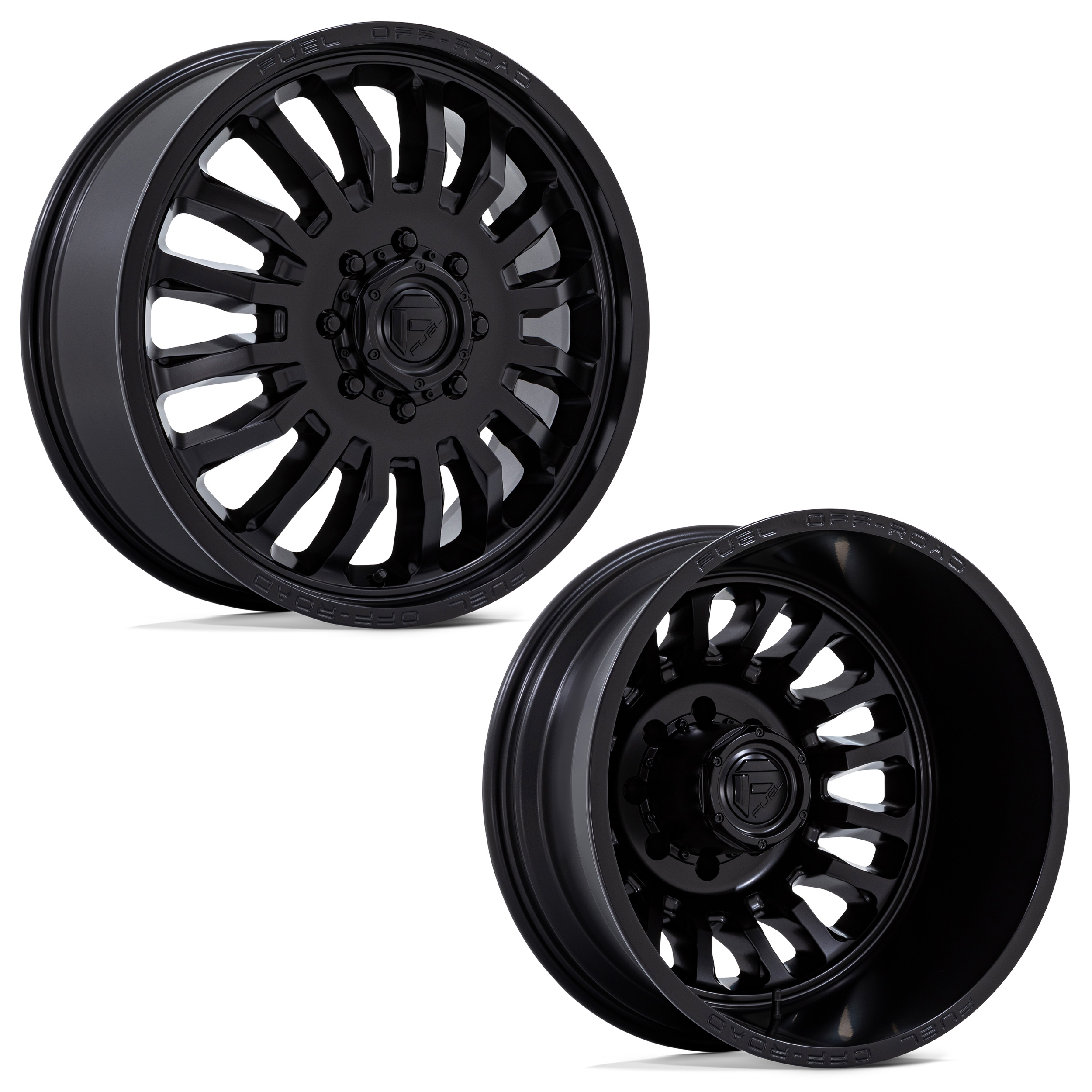Fuel D867 Arc Dually Blackout Custom Truck Wheels | Custom Wheels Express