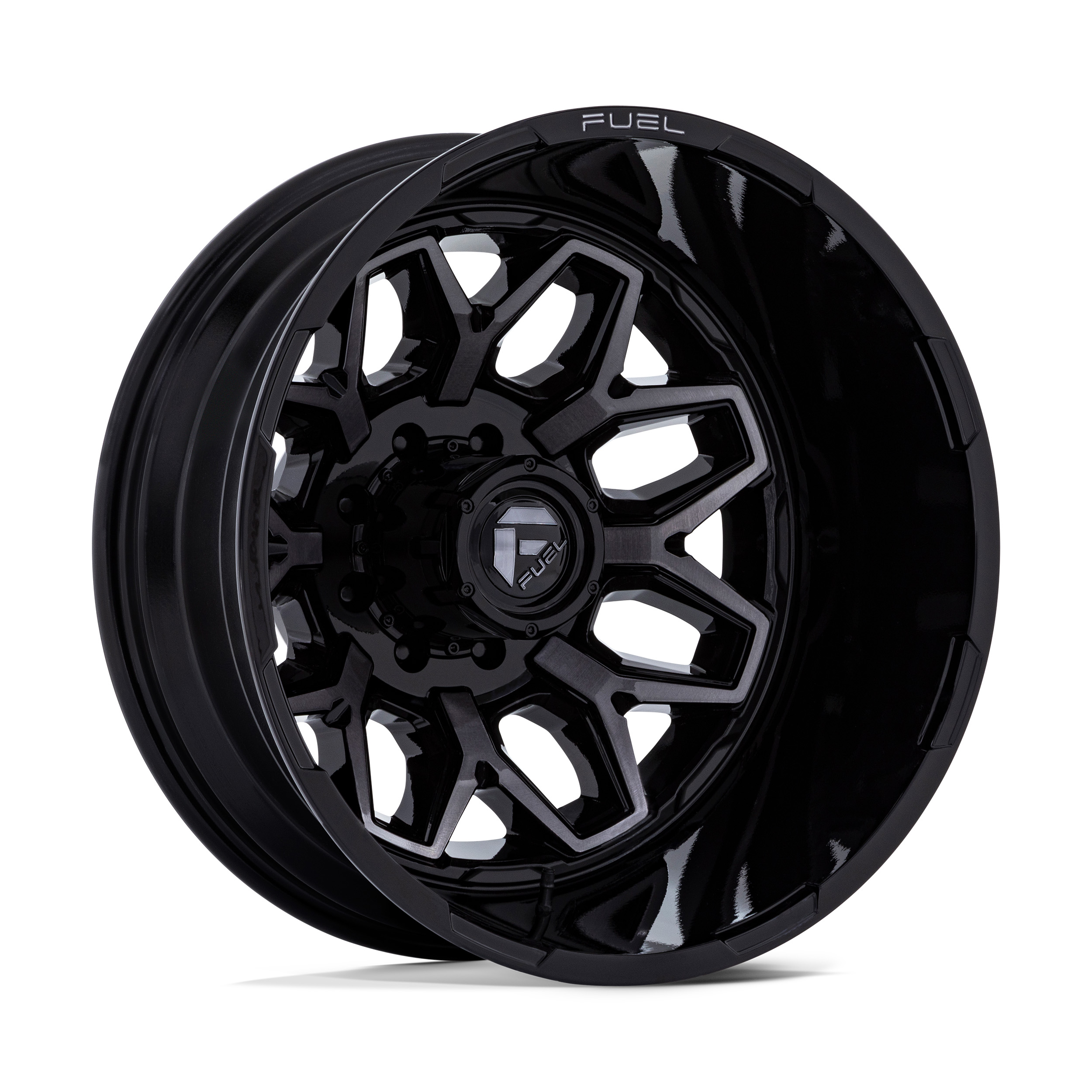Fuel D875 Flux Dually Brushed Black Custom Truck Wheels | Custom Wheels ...