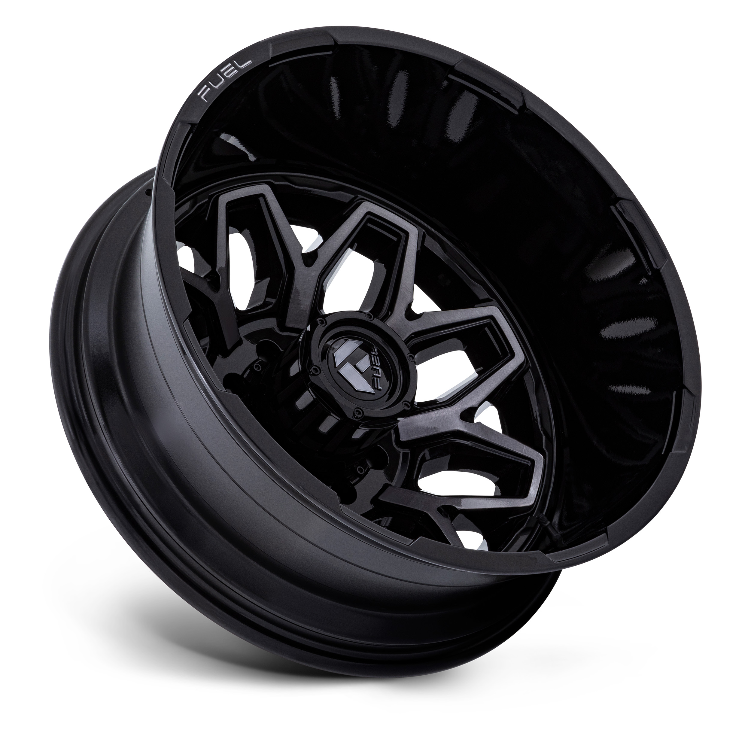Fuel D875 Flux Dually Brushed Black Custom Truck Wheels | Custom Wheels ...