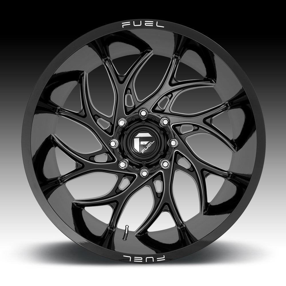 Fuel Runner D741 Gloss Black Milled Custom Wheels Rims - D741