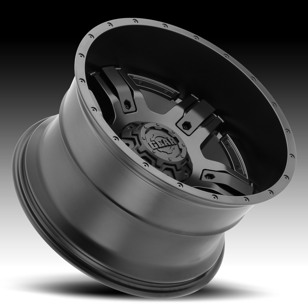 Gear Alloy 740B Manifold 20x12 8x165.1 Satin Black Wheel Rim 