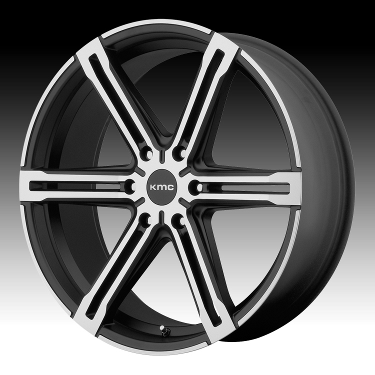 The KMC KM686 Faction machined black wheel is available in 20, 22, 24 and 2...