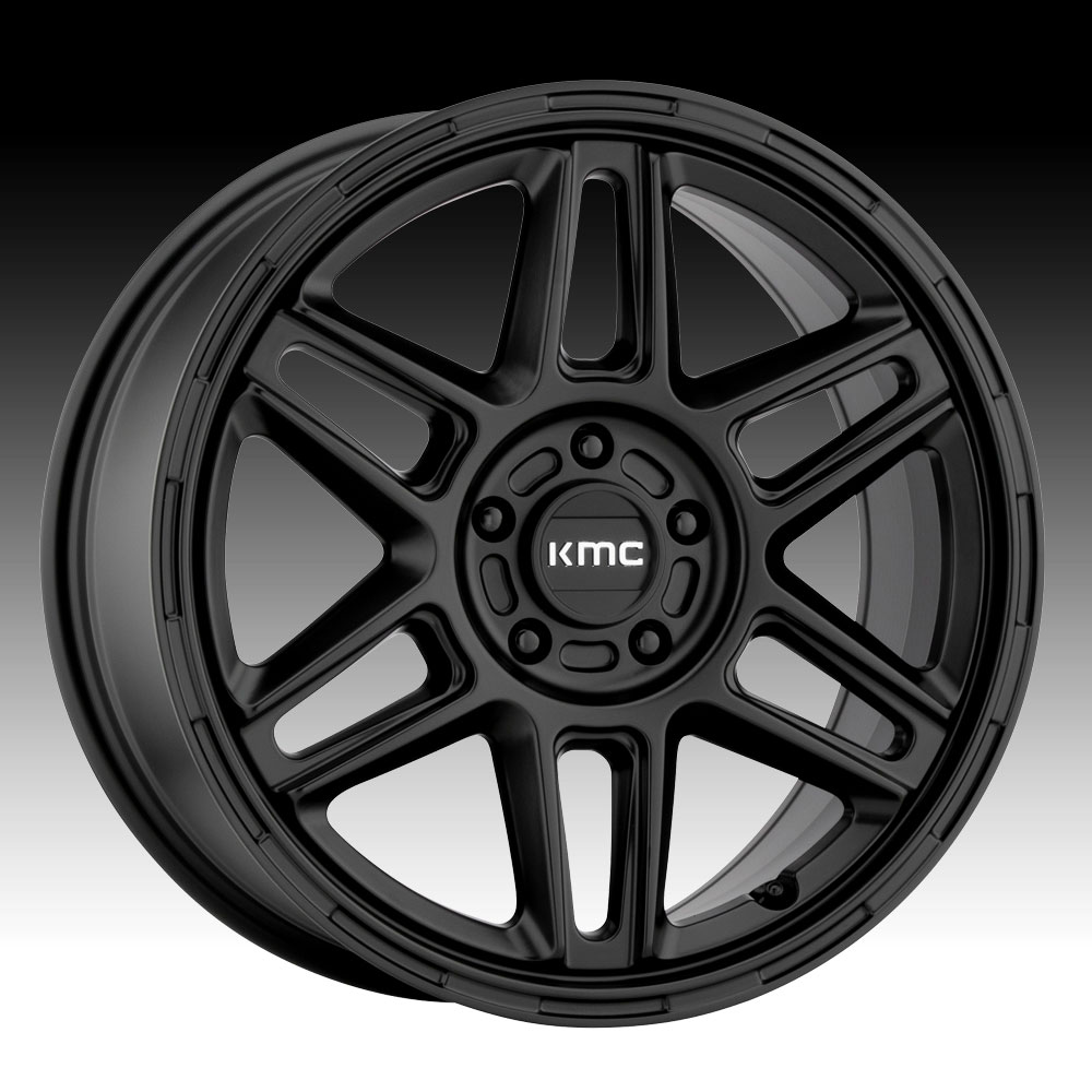KMC KM716 Nomad Satin Black Custom Wheels Rims - KM716 / Nomad