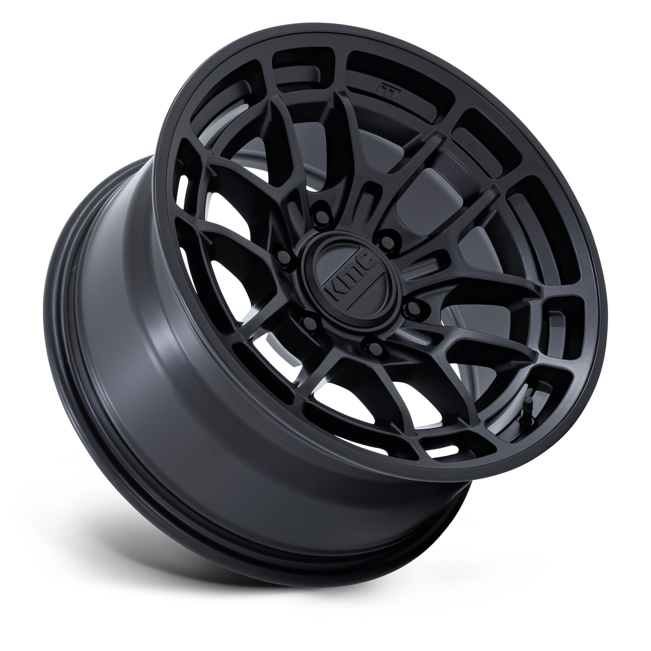 KMC KM732 Archer FFT Matte Black Custom Truck Wheels | Custom