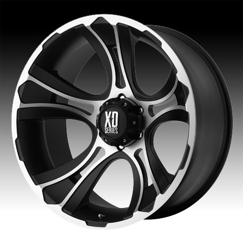 XD Series XD801 Crank Matte Black Machined Custom Wheels Rims 1