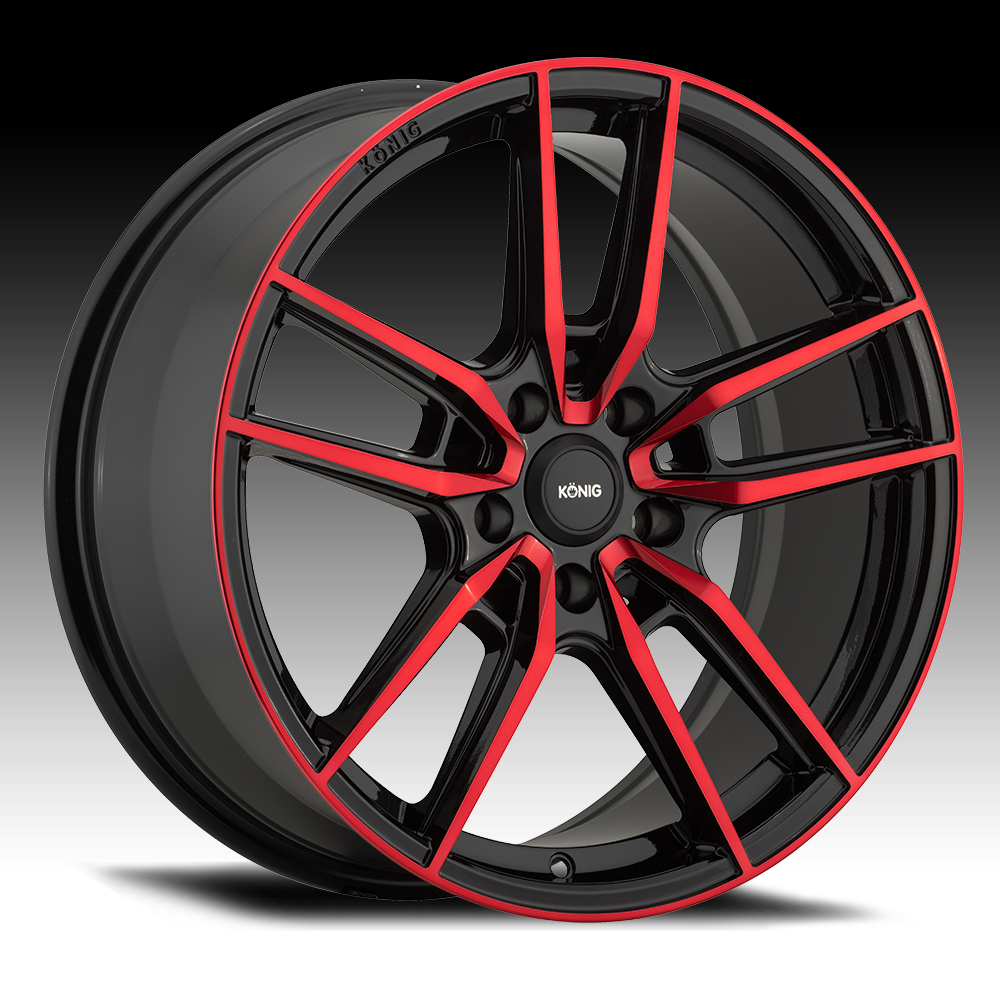 Konig Myth Red Black Custom Wheels Rims Myth Konig Custom Wheels