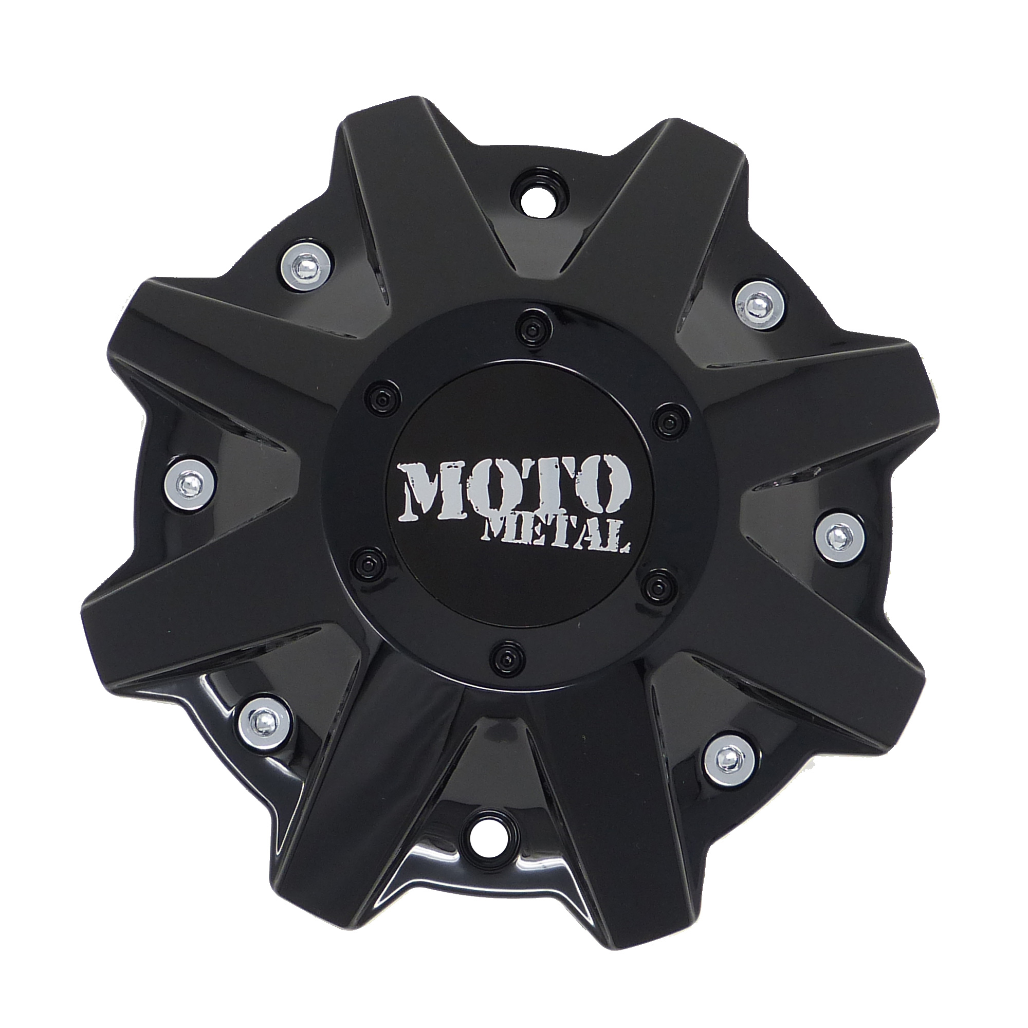 MO479L214GBO / Moto Metal Gloss Black BoltOn Center Cap