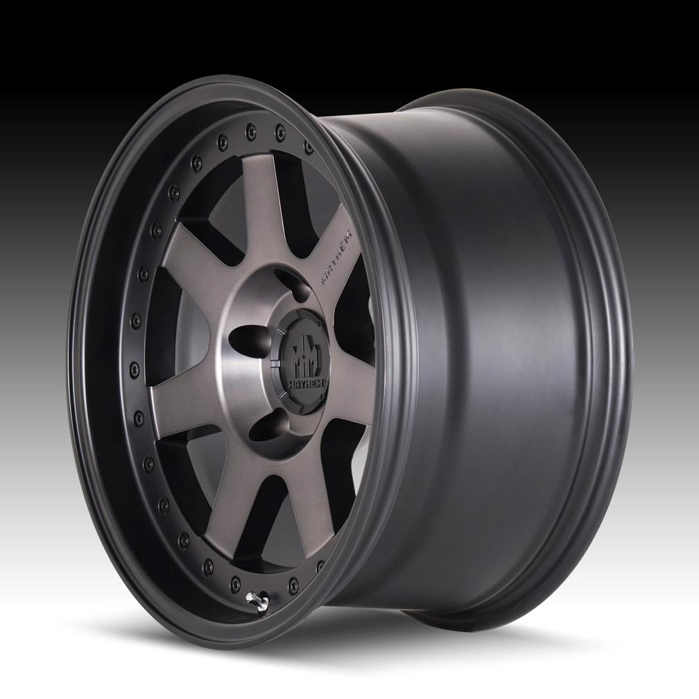 Mayhem Prodigy Flow Form 8300 Matte Black Dark Tint Custom Wheels Rims