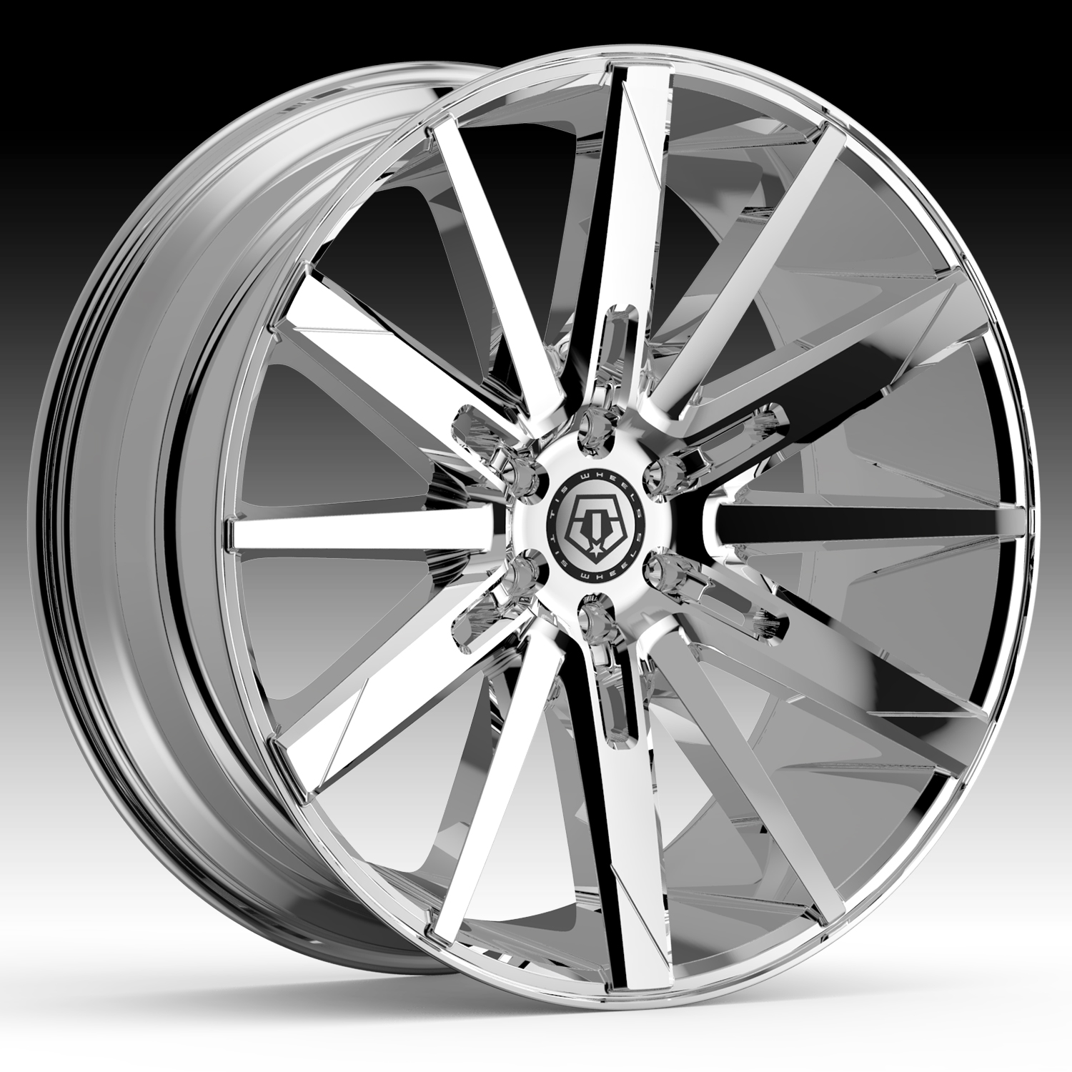 The TIS Wheels 545C chrome wheel is available in 22x10 and 24x10 sizes. 