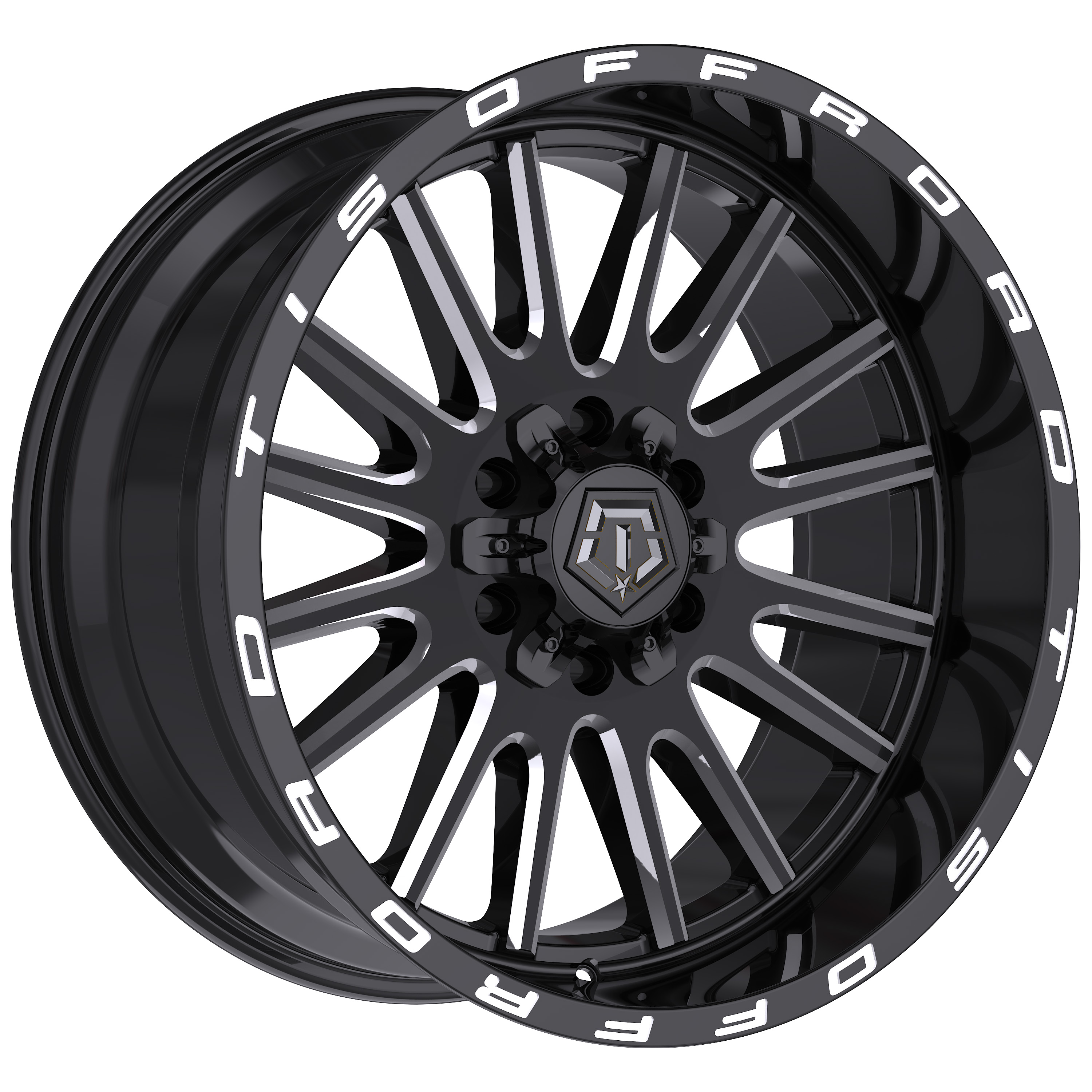 TIS Offroad 567BM Gloss Black Milled Custom Truck Wheels | Custom
