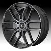 Asanti Black Label ABL-28 Baron Machined Black Grey Tint Custom Wheels Rims 3