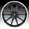 Asanti Black Label ABL-29 Emperor Gloss Black Milled Chrome Lip Custom Wheels Ri 3