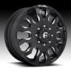 Fuel Blitz Dually D673 Gloss Black Milled Custom Wheels Rims 5