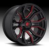 Fuel Rage D712 Gloss Black Milled Red Tint Custom Wheels Rims 4