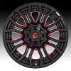 Fuel Rage D712 Gloss Black Milled Red Tint Custom Wheels Rims 3